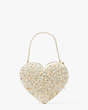 Bridal Embellished 3d Heart Clutch, Multi, Product