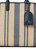 Avenue Satchel aus Canvas mit Streifen, mittelgroß, , s7productThumbnail