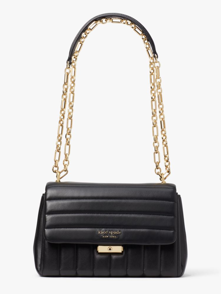 Arriba 94+ imagen kate spade black quilted shoulder bag