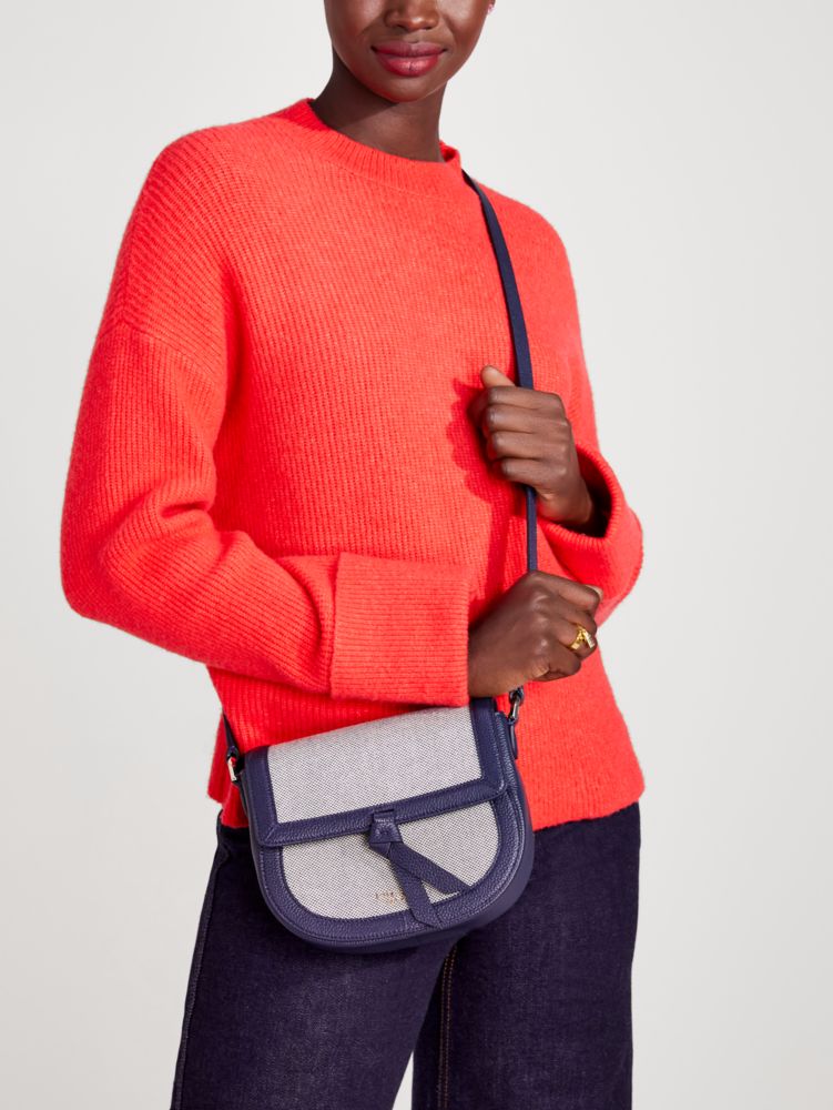 Knott Canvas Medium Saddle Bag | Kate Spade New York