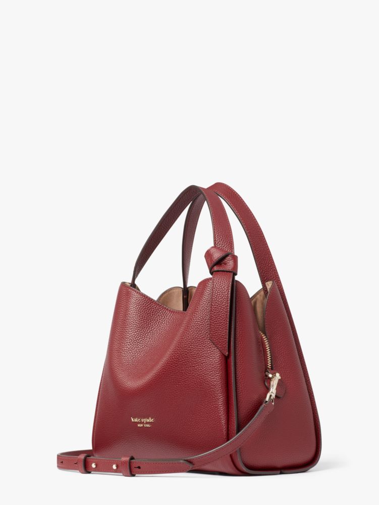 Knott Medium Crossbody Tote, Autumnal Red, Product