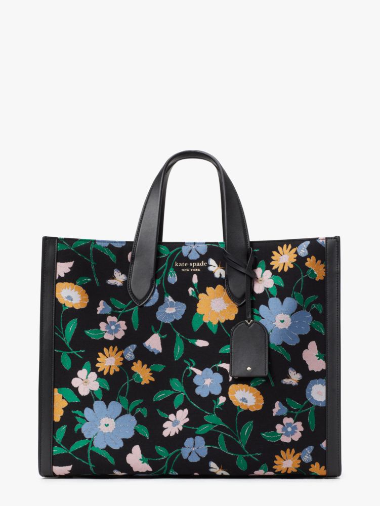 Total 40+ imagen black floral kate spade purse