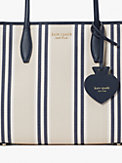 Market Tote Bag aus Canvas mit Streifen, mittelgroß, , s7productThumbnail