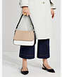 Hudson Colorblocked Medium Convertible Shoulder Bag, Parchment Multi, Product