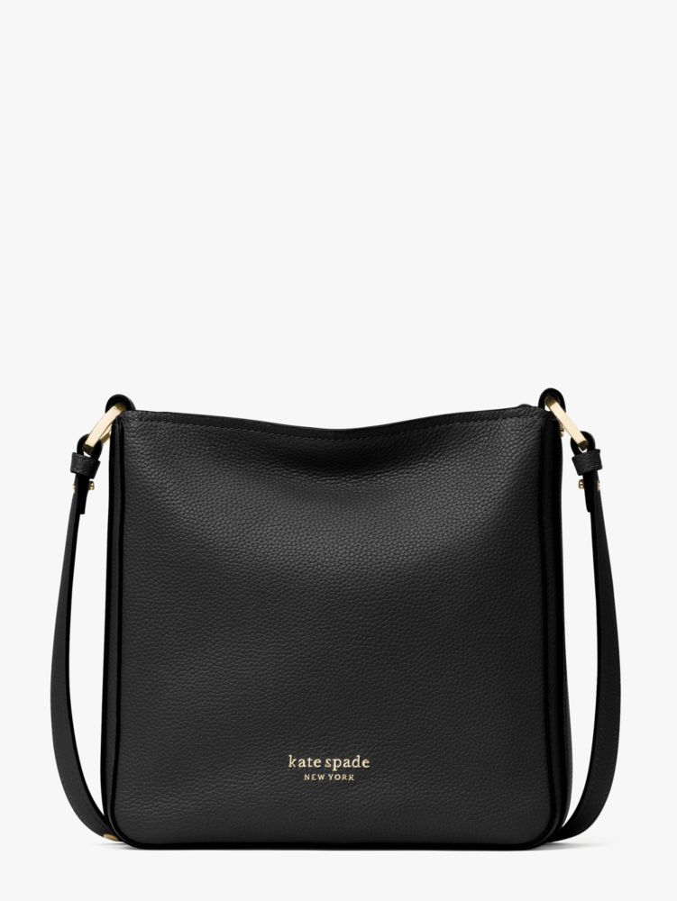 Kate Spade Black Leather Zipper Crossbody Purse Shoulder Bag Cross