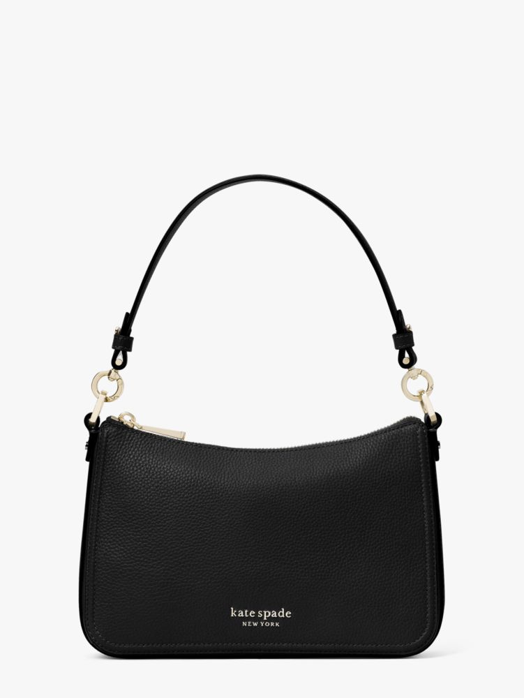 medium logo convertible crossbody bag black