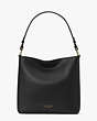 Hudson Large Hobo Bag, Black, Product
