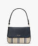 Hudson Striped Canvas Medium Convertible Shoulder Bag, Blazer Blue Multi, ProductTile