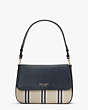 Hudson Striped Canvas Medium Convertible Shoulder Bag, Blazer Blue Multi, Product