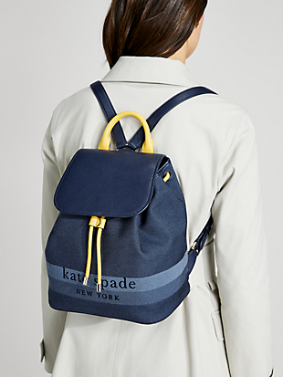 sinch denim medium backpack by kate spade new york hover view
