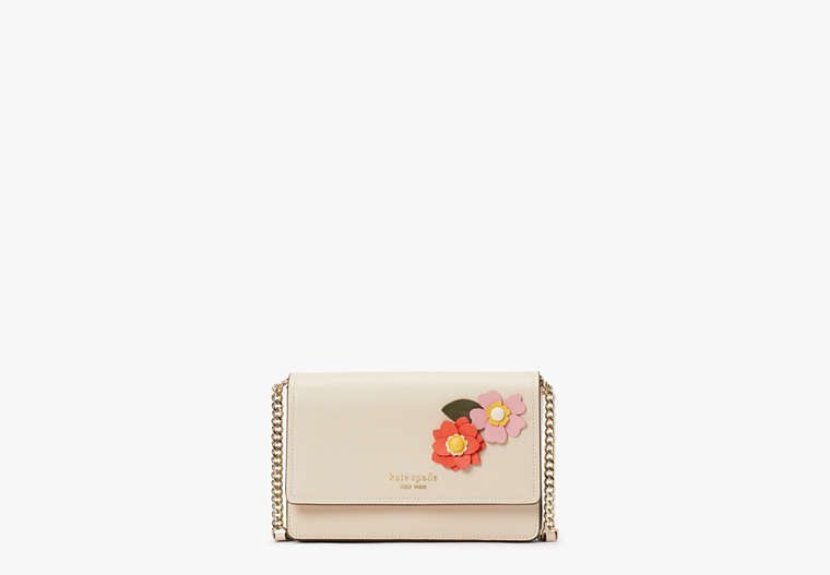 Kate Spade,petal flap chain wallet,crossbody bags,Small,Milk Glass Multi