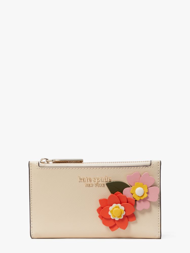 Petal Small Slim Bifold Wallet, Milk Glass Multi, ProductTile