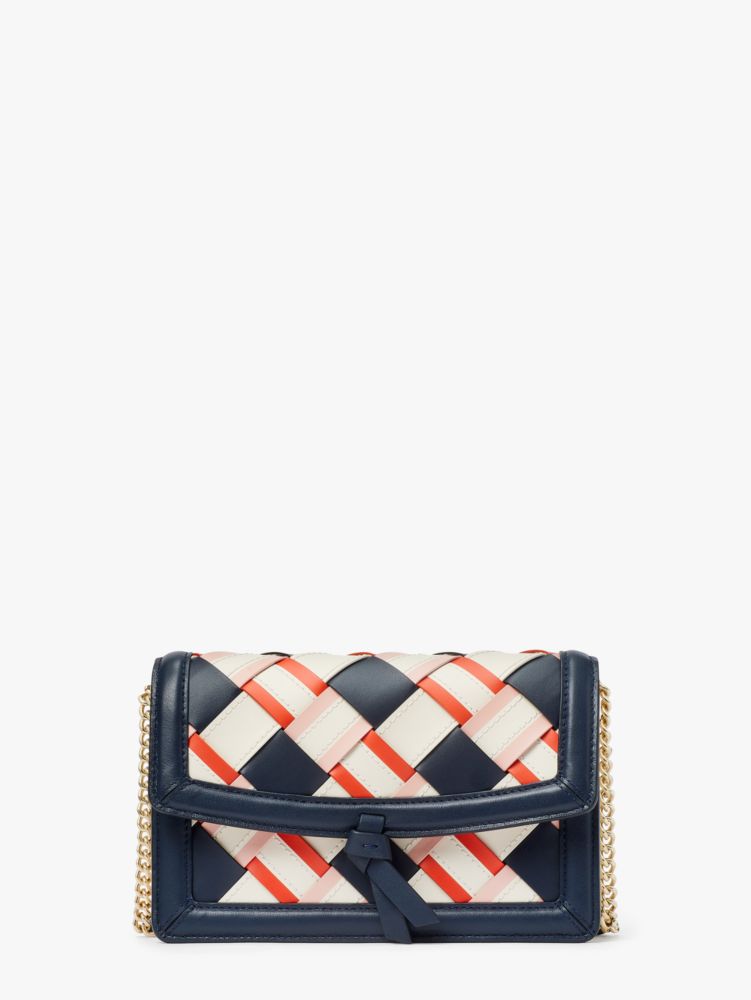 Knott Woven Leather Flap Crossbody | Kate Spade New York