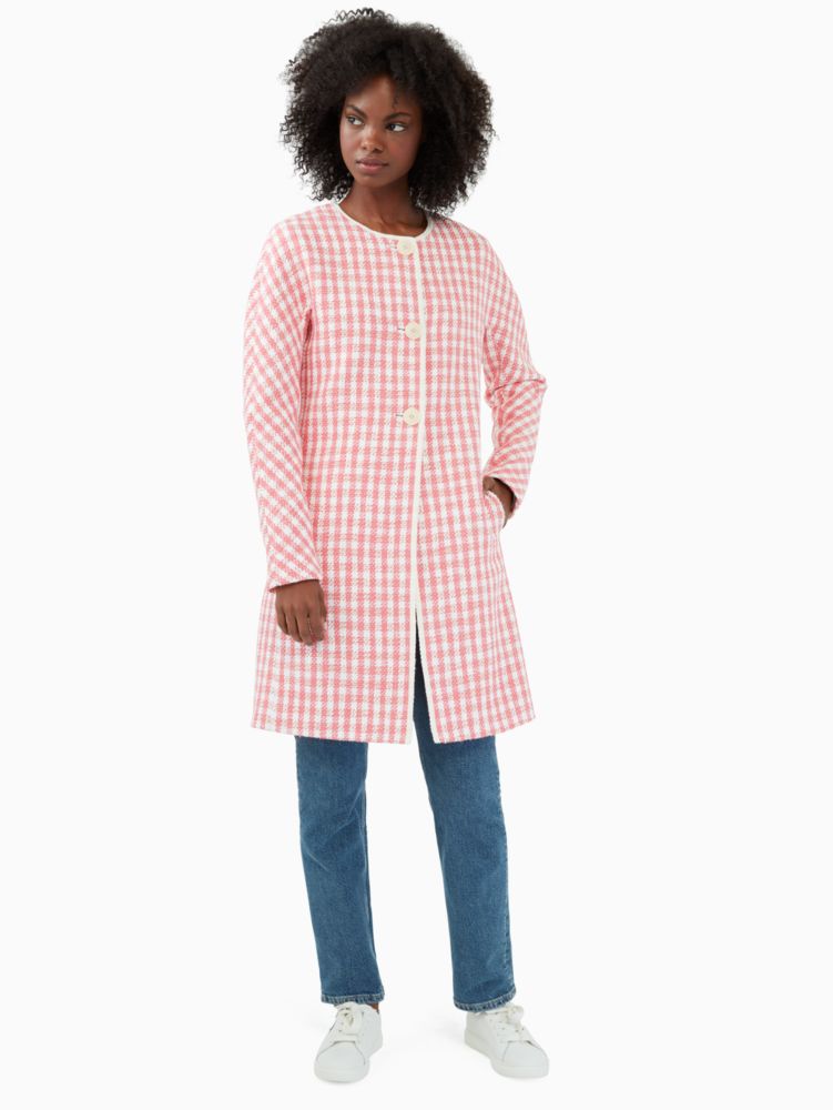 katespade ツイード ジャケット Gingham Tweed Coat | Kate Spade Outlet