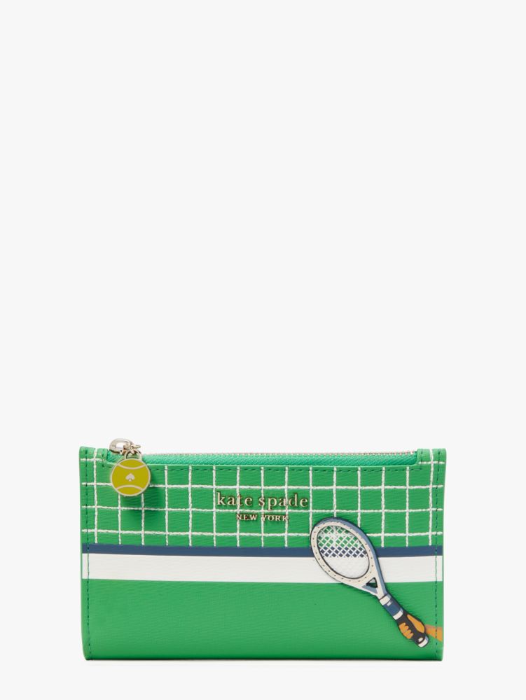 Courtside Small Slim Tennis Bifold Wallet | Kate Spade New York