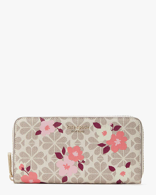 Spade Flower Cherry Blossom Zip Around Continental Wallet | Kate Spade New  York