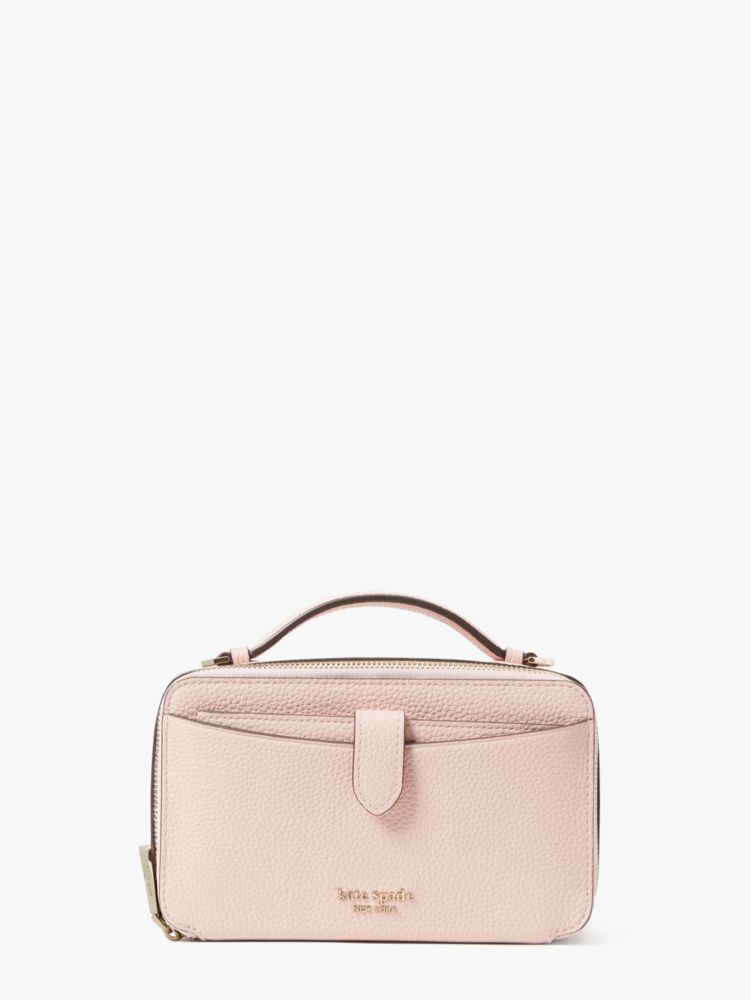 Kate Spade Hudson Double Zip Crossbody In French Rose
