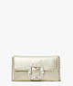 Bridal Buckle Metallic Crossbody, Pale Gold, ProductTile