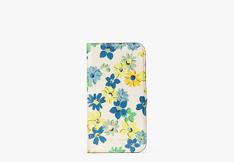 Spencer Floral Medley iPhone 13 Pro Magnetic Wrap Folio Case, Parchment Multi, Product
