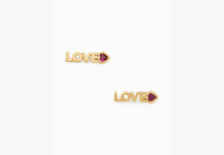 Love You, Mom Love Mini Studs, Pink, Product image number 0