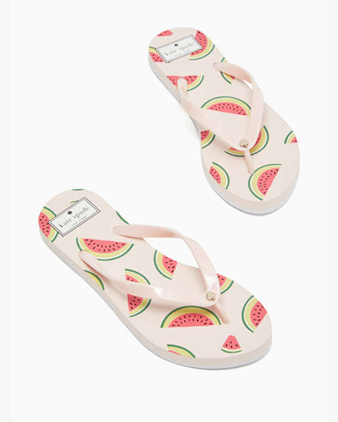 Kate Spade,new fiji watermelon flip flops,sandals,60%,Watermelon Party/Pink