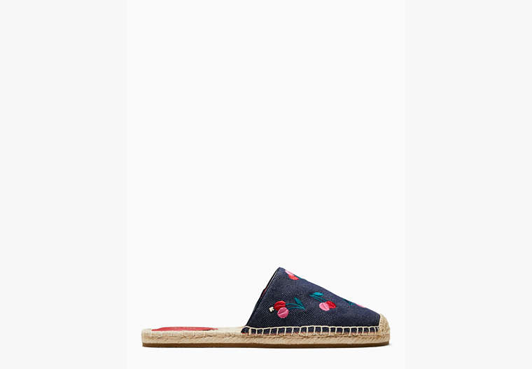 Kate Spade,rosie 2 cherry flat mules,60%,Blue/Candied Cherry image number 0