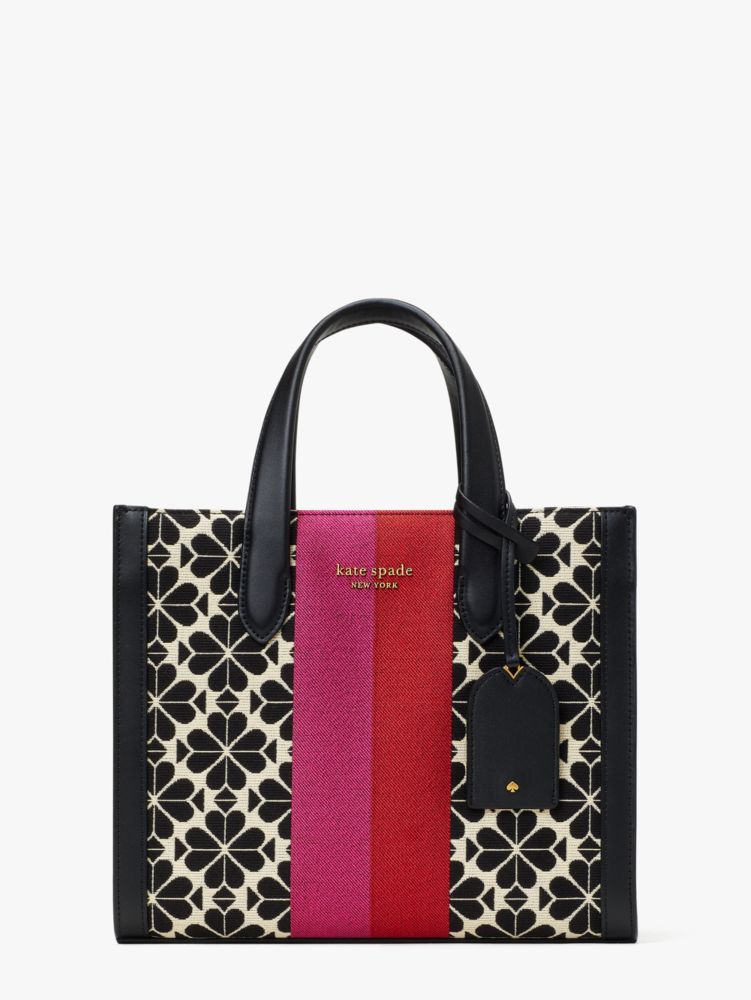 Kate Spade Manhattan Spade Flower Jacquard Tote Black Multi.