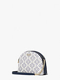 spade flower coated canvas double-zip dome crossbody, , s7productThumbnail