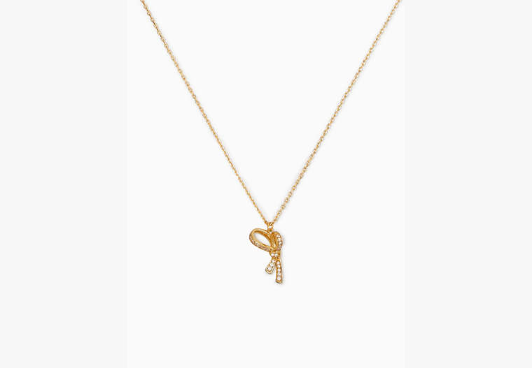 All Tied Up Pave Mini Pendant, Clear/Gold, Product