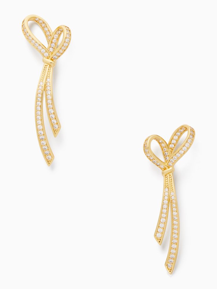 All Tied Up Pave Drop Earrings | Kate Spade Surprise