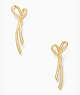 All Tied Up Pave Drop Earrings, Clear/Gold, ProductTile