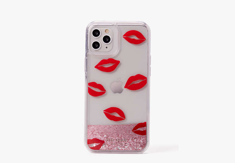 Lips Liquid Glitter iPhone 12 Pro Max Case, Pink Multi, Product image number 0