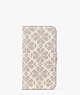 Spade Flower Coated Canvas iPhone 13 Pro Magnetic Wrap Folio Case, Parchment Multi, ProductTile