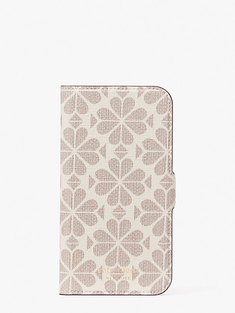 spade flower coated canvas iphone 13 pro magnetic wrap folio case