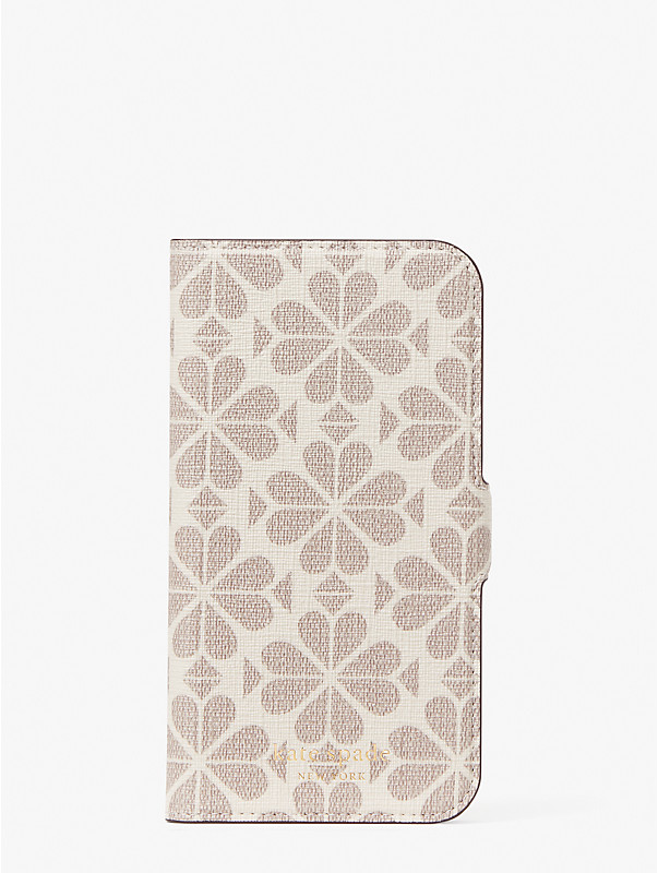spade flower coated canvas iphone 13 pro magnetic wrap folio case, , rr_large