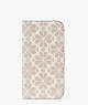 Spade Flower Coated Canvas iPhone 13 Pro Max Magnetic Wrap Folio Case, Parchment Multi, ProductTile