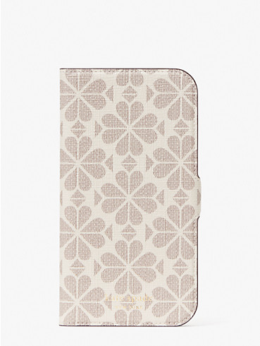spade flower coated canvas iphone 13 pro max magnetic wrap folio case, , rr_productgrid
