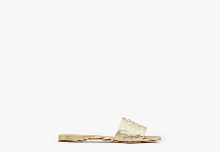 Emmie Slide Sandals, Pale Gold, Product image number 0