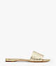 Emmie Slide Sandals, Pale Gold, ProductTile