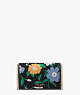 Floral Jacquard Chain Wallet, Black Multi, ProductTile