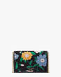 Floral Jacquard Chain Wallet, Black Multi, Product