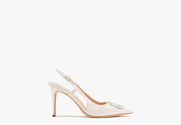 Buckle Up Slingback Pumps, Ivory Bridal, Product