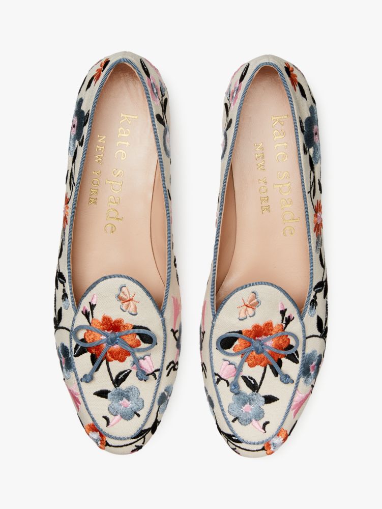 Devi Loafers, Floral Garden Bone, Product