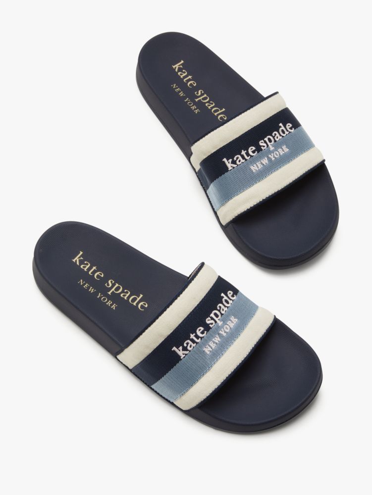 Women's blzr blu/blu glow buttercup slide sandals | Kate Spade New York FR