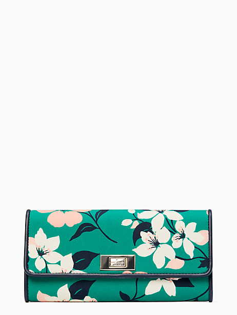 lucia lily blooms large slim flap wallet