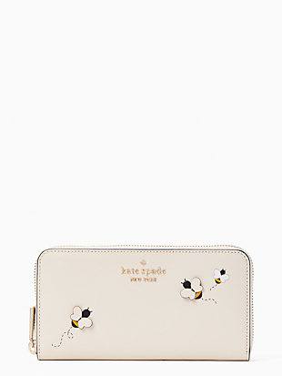 honey bee large continental wallet by kate spade new york non-hover view