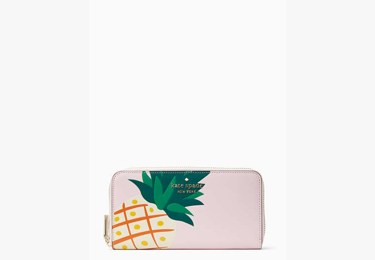 Pineapple Large Continental Wallet, Pink Multi, Product