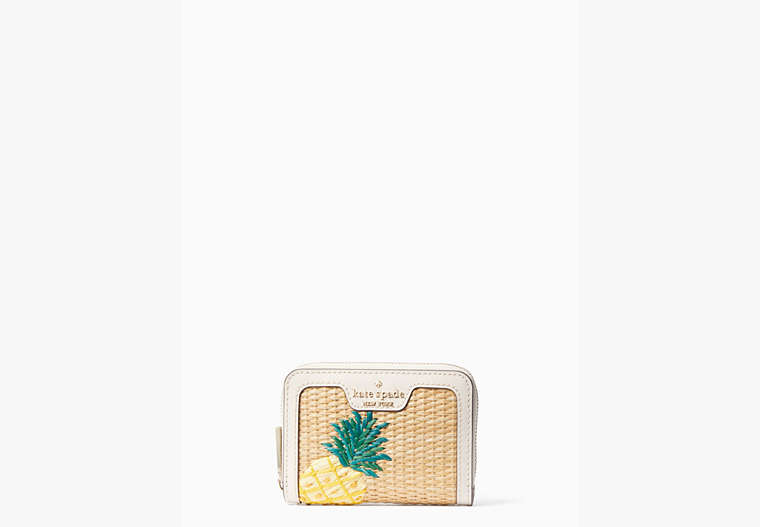 Pineapple Small Zip Card Case, Parchment Multi, Product image number 0