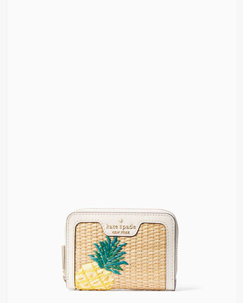 Pineapple Small Zip Card Case, Parchment Multi, ProductTile