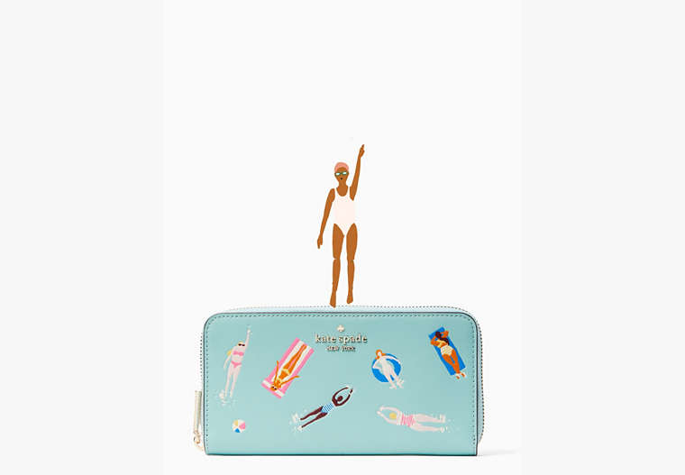 Pool Float Large Continental Wallet, Poolside Multi, Product image number 0